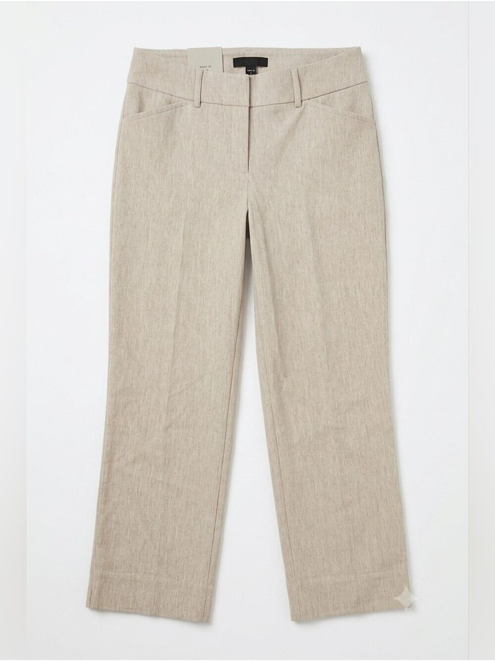 Nwt Size 8 Hilary Radley Heathered Beige Cropped Pull-On Pants, Comfortable